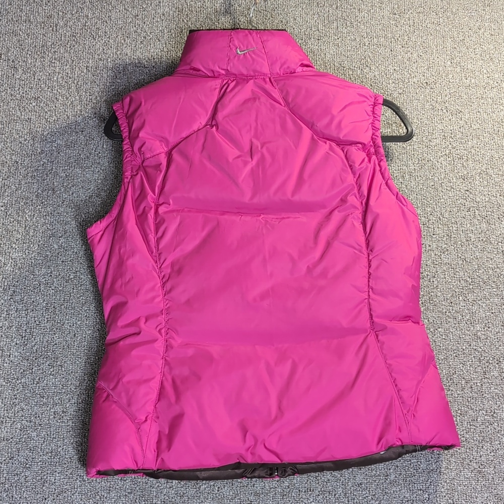 Vintage Deadstock Nike Reversible Down Puffer Vest Size Medium Pink/Copper Brown - Picture 5 of 13